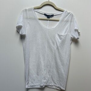 Sheer White Short Sleeve Women's Tee